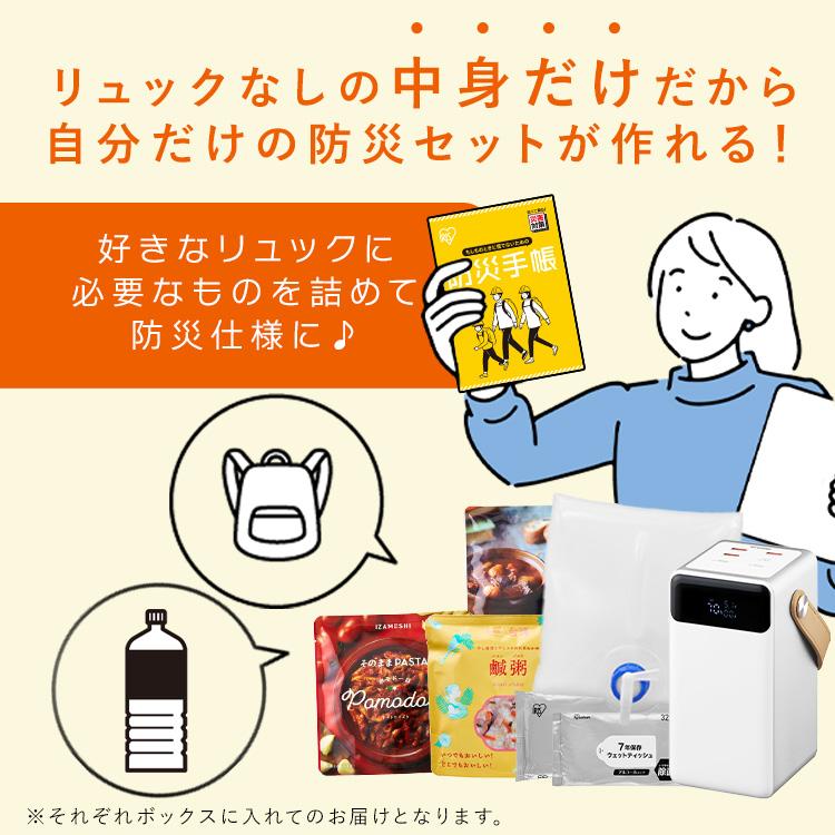 防災グッズ セット 断水対策 1週間分 トイレ凝固剤 ウォータータンク からだふき バッテリーステーション 非常食 保存食 防災 アイリスオーヤマ *_15
