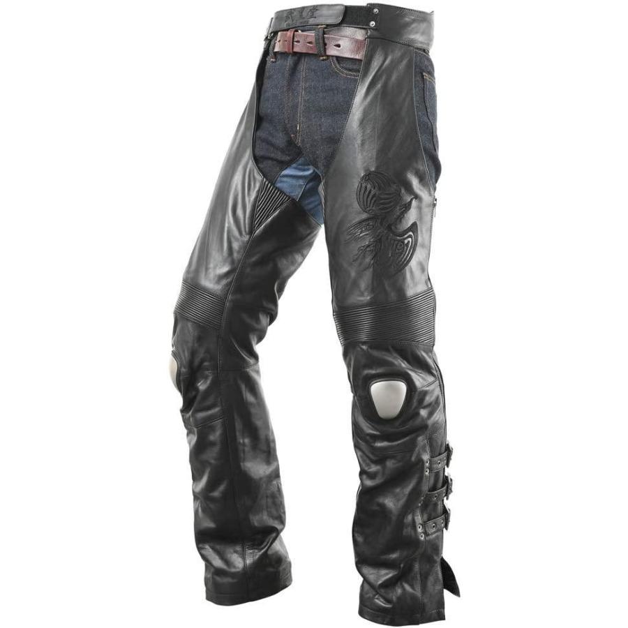 Nikokudo 弐黒堂 ハードライドレザーチャップス パンツ ブラック LL  