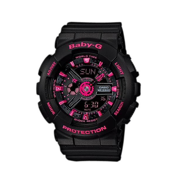 CASIO Baby-G ブラック/ピンク デジタル腕時計 BABY-G ベビーG ベビージー カシオ CASIO アナデジ 腕時計 マット