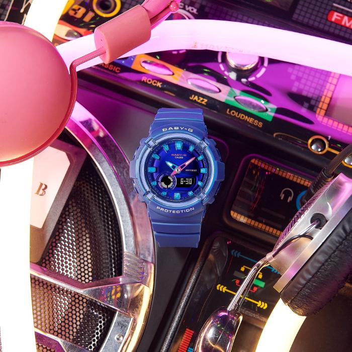 BABY-G ベビーG ベビージー BGA-280 WEB限定 カシオ CASIO アナデジ 腕時計 ブルー ブルー BGA-280DN-2A 逆輸入海外モデルの画像