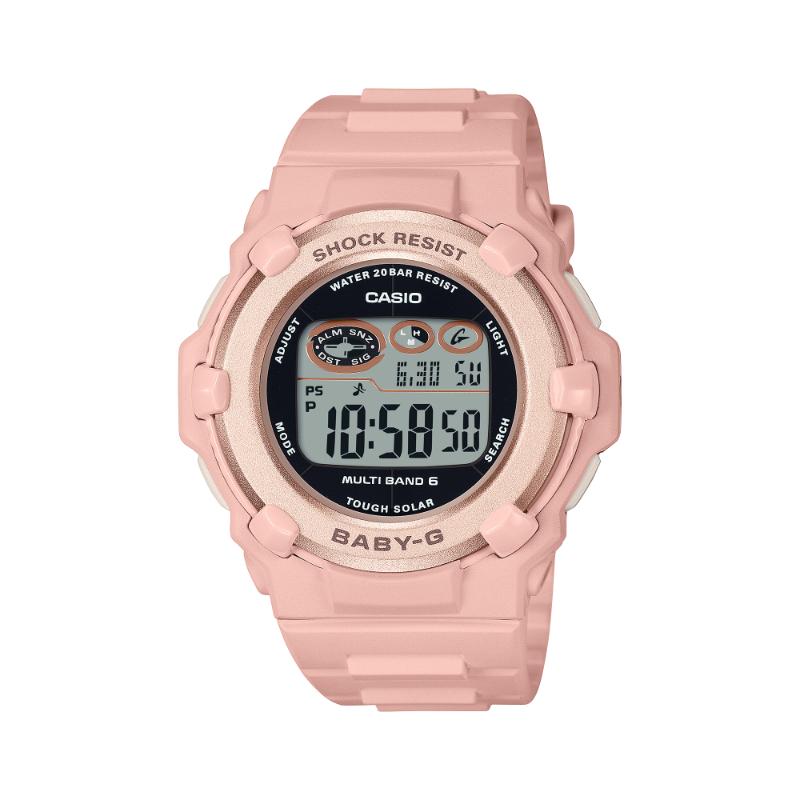 BABY-G ベビーG ベビージー レディース レディース カシオ CASIO ソーラー電波 デジタル 腕時計 ピンク ブラック メタリック BGR-3003NC-4JF 国内正規モデル | BABY-G