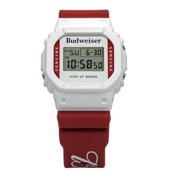 G-SHOCK Gショック x Budweiser バドワイザー 限定コラボモデル CASIO デジタル 腕時計 ホワイト ブラック DW-5600BUD20-7 DW5600BUD20 逆輸入海外モデル｜inst｜02