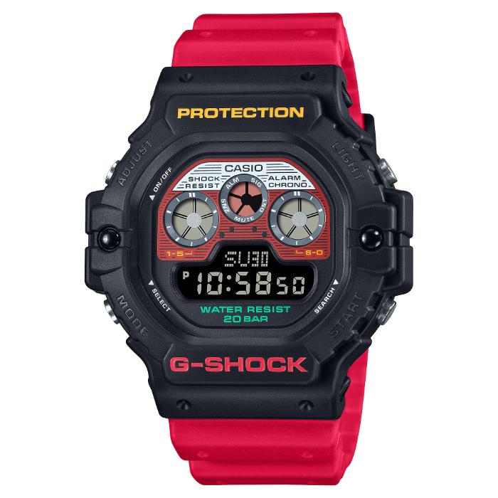 G-SHOCK デジタル腕時計 レッド/ブラック