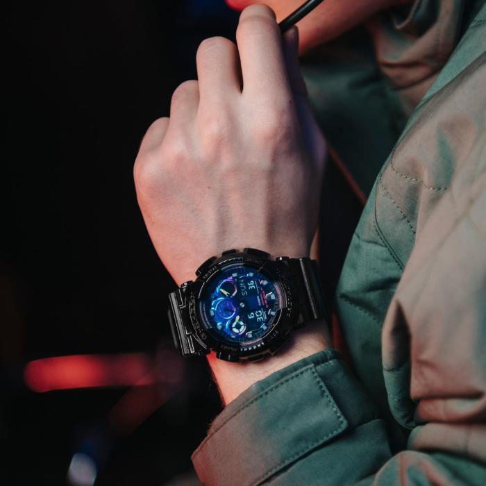 G-SHOCK Gショック ヴァーチャル レインボー：ゲーマーズ RGBシリーズ カシオ CASIO アナデジ 腕時計 ブラック マルチ GA-100RGB-1A 逆輸入海外モデル｜inst｜09