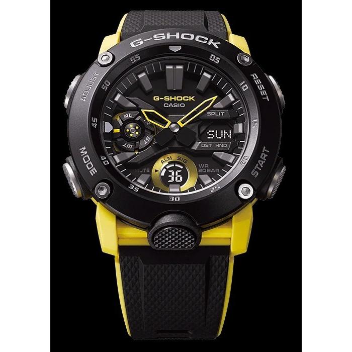 み*や様 G-SHOCK デジタル腕時計 ブラック/イエロー　GA-2000-1 G-SHOCK Gショック CASIO BASIC カシオ ga2000 カーボン 軽い