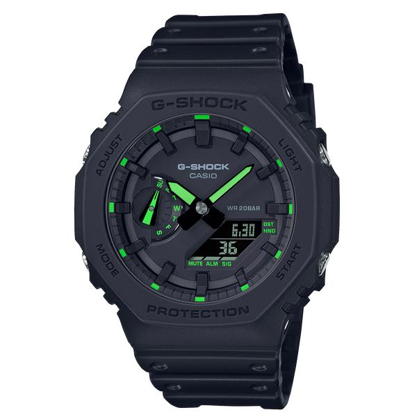 【人気/カシオーク】G-SHOCK GA-2100 稼働 ネオンカラー カーボン G-SHOCK Gショック 限定カラー NEON ACCENTシリーズ カシオ アナデジ