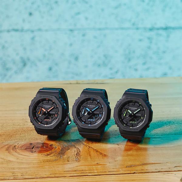 ［予約商品5/1日前後入荷予定］カシオーク G-SHOCK Gショック 限定 NEON ACCENTシリーズ カシオ CASIO アナデジ 腕時計 ブラック オレンジ GA-2100-1A4｜inst｜05