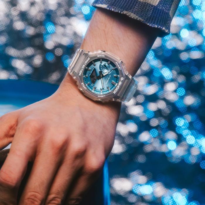 G-SHOCK Gショック ジーショック 2100 カシオ CASIO アナデジ 腕時計 クリア スカイブルー スケルトン GA-2100BM-7A2の画像