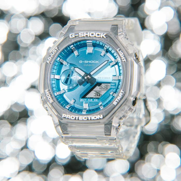 G-SHOCK Gショック ジーショック 2100 カシオ CASIO アナデジ 腕時計 クリア スカイブルー スケルトン GA-2100BM-7A2の画像