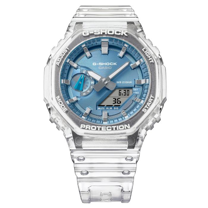 G-SHOCK Gショック ジーショック 2100 カシオ CASIO アナデジ 腕時計 クリア スカイブルー スケルトン GA-2100BM-7A2の画像