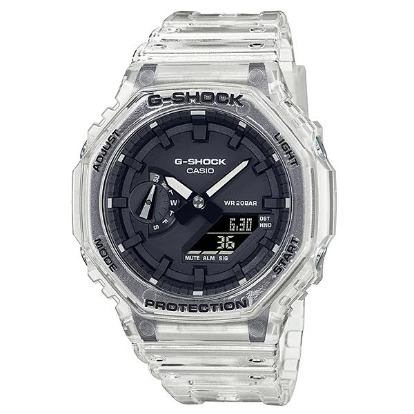 カシオーク 限定モデル G-SHOCK Gショック ジーショック カシオ CASIO 逆輸入海外 アナデジ 腕時計 ブラック クリアスケルトン GA-2100SKE-7A｜inst