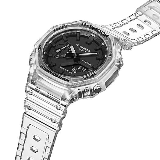 カシオーク 限定モデル G-SHOCK Gショック ジーショック カシオ CASIO 逆輸入海外 アナデジ 腕時計 ブラック クリアスケルトン GA-2100SKE-7A｜inst｜07