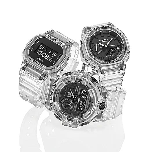 カシオーク 限定モデル G-SHOCK Gショック ジーショック カシオ CASIO 逆輸入海外 アナデジ 腕時計 ブラック クリアスケルトン GA-2100SKE-7A｜inst｜09