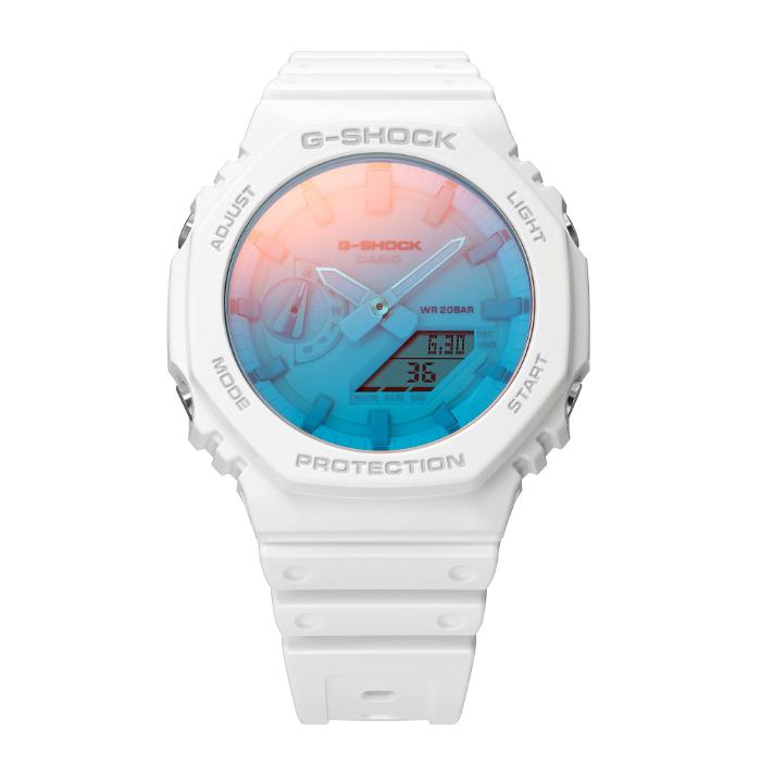 G-SHOCK Gショック ジーショック BEACH TIME LAPSE ビーチタイムラプス カシオ CASIO アナデジ 腕時計 ホワイト 偏光 GA-2100TL-7A 逆輸入海外モデルの画像