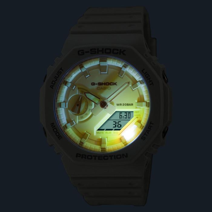 G-SHOCK Gショック ジーショック BEACH TIME LAPSE ビーチタイムラプス カシオ CASIO アナデジ 腕時計 ホワイト 偏光 GA-2100TL-7A 逆輸入海外モデルの画像