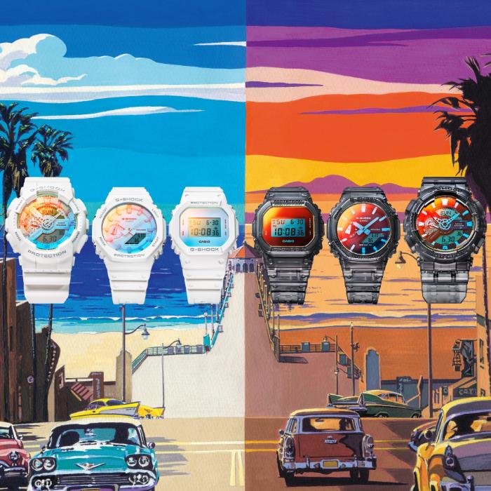 G-SHOCK Gショック ジーショック BEACH TIME LAPSE ビーチタイムラプス カシオ CASIO アナデジ 腕時計 ホワイト 偏光 GA-2100TL-7A 逆輸入海外モデルの画像