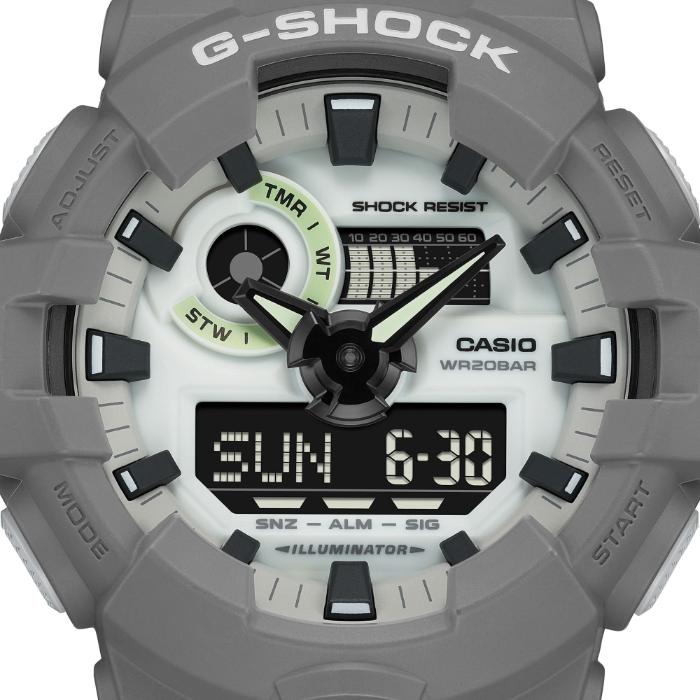 CASIO G-SHOCK GA-700HD 腕時計 グレー G-SHOCK Gショック HIDDEN GLOW シリーズ カシオ CASIO アナデジ