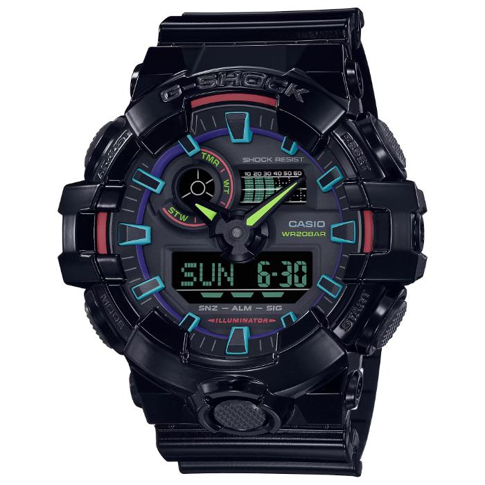 CASIO G-SHOCK GA-700RGB-1AER 未使用品 G-SHOCK Gショック ヴァーチャル レインボー：ゲーマーズ RGBシリーズ