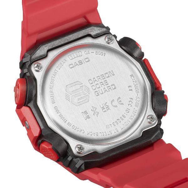 G-SHOCK レッド デジタル腕時計 G-SHOCK Gショック スマートフォンリンク カシオ CASIO アナデジ