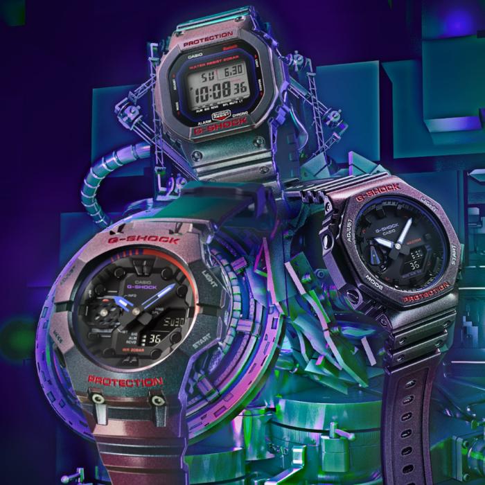 CASIO カシオ G-SHOCK GA-B001AH-6A　パープル　美品 G-SHOCK Gショック Aim High エイム ハイ スマートフォンリンク カシオ