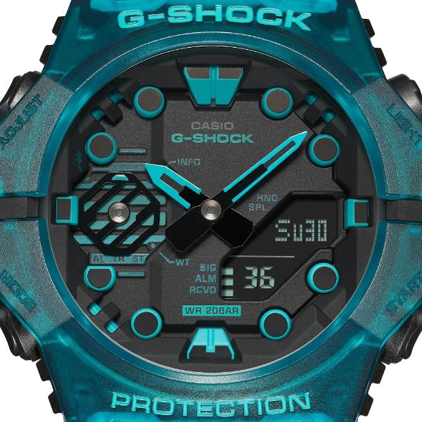 G-SHOCK Gショック 限定カラー スマートフォンリンク カシオ CASIO アナデジ 腕時計 ブラック ブルーグリーン スケルトン GA-B001G-2A 逆輸入海外モデル｜inst｜04