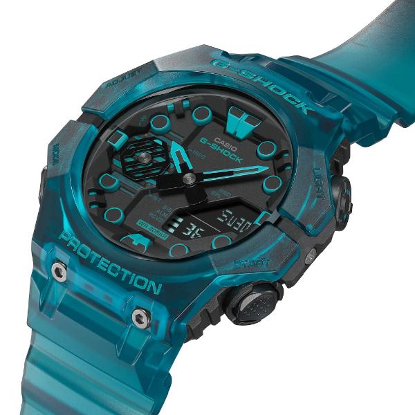 G-SHOCK Gショック 限定カラー スマートフォンリンク カシオ CASIO アナデジ 腕時計 ブラック ブルーグリーン スケルトン GA-B001G-2A 逆輸入海外モデル｜inst｜06