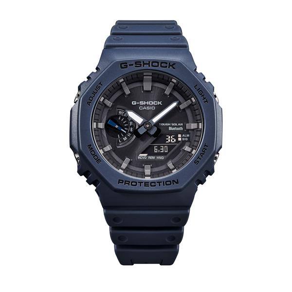 カシオーク 限定 ソーラー G-SHOCK Gショック スマートフォンリンク カシオ CASIO アナデジ 腕時計 ブルー ネイビー GA-B2100-2A 逆輸入海外モデル｜inst｜02