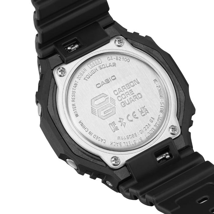 カシオーク G-SHOCK Gショック スマートフォンリンク カシオ CASIO ソーラー アナデジ 腕時計 ブラック レッド GA-B2100BNR-1A 逆輸入海外モデル｜inst｜07