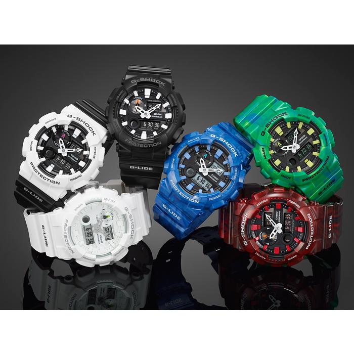 G-SHOCK Gショック ジーショック G-LIDE Gライド 2016夏モデル 逆輸入海外モデル カシオ CASIO アナデジ 腕時計 ブラック  ブルー マーブル GAX-100MA-2A gax-100ma-2a INST 通販 