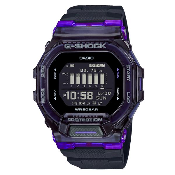 G-SHOCK Gショック G-SQUAD スマートフォンリンク カシオ デジタル 腕時計 ブラック パープル GBD-200SM-1A6