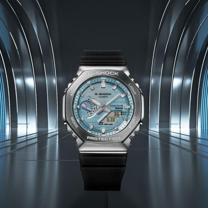 カシオーク G-SHOCK Gショック G-STEEL Gスチール スマートフォンリンク カシオ CASIO ソーラー アナデジ 腕時計 ブラック GBM-2100A-1A2JF 国内正規モデル | G-STEEL | 01