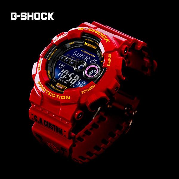 ［タグなし］G-SHOCK Gショック ジーショック ガンダム35周年記念 シャア・アズナブル 限定モデル デジタル 腕時計 レッド ブラック  GD-100-CHAR 国内正規モデル