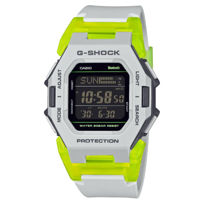CASIO G-SHOCK イエロー ホワイト デジタル 腕時計 G-SHOCK Gショック バーチャルミックス スマートフォンリンク カシオ