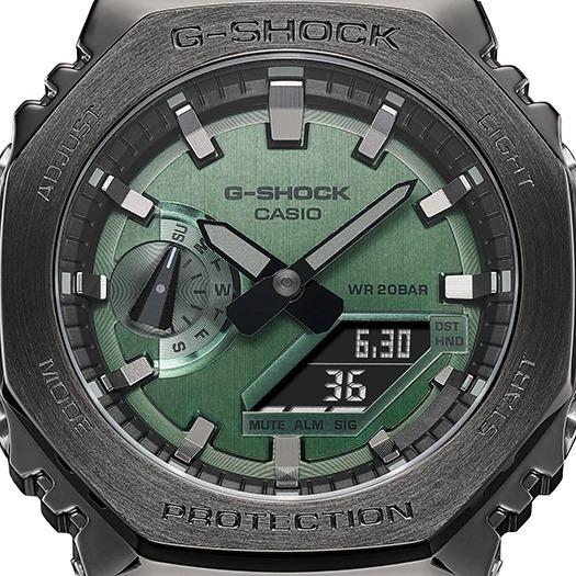 カシオーク 限定モデル G-SHOCK Gショック 2100 MetalCovered カシオ CASIO アナデジ 腕時計 カーキ 八角形 GM-2100B-3AJF 国内正規モデル｜inst｜03