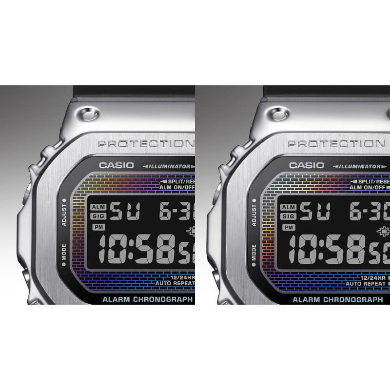 未使用級】G-SHOCK GM-5600RW メンズ 反転液晶レインボー文字盤 G