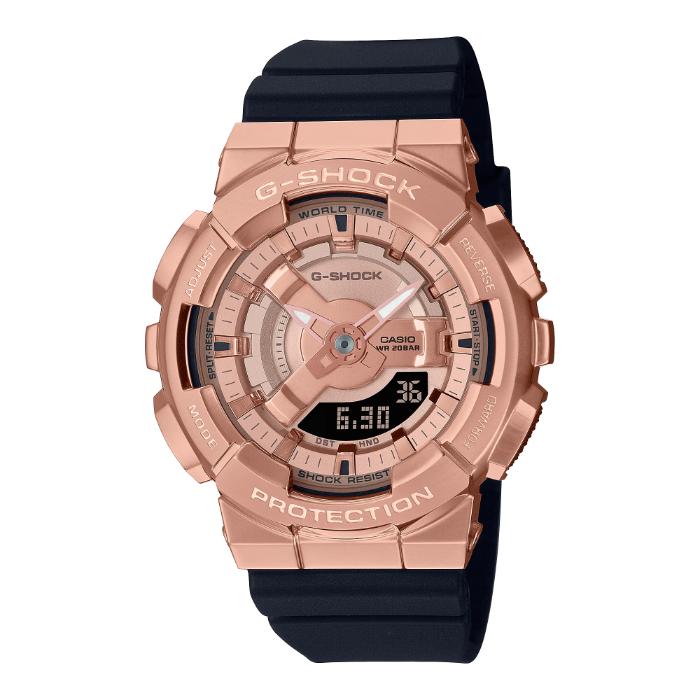 G-SHOCK gm s110pg ピンクゴールド　レディース　ブラックピンク G-SHOCK Gショック ミッドサイズ カシオ CASIO アナデジ 腕時計