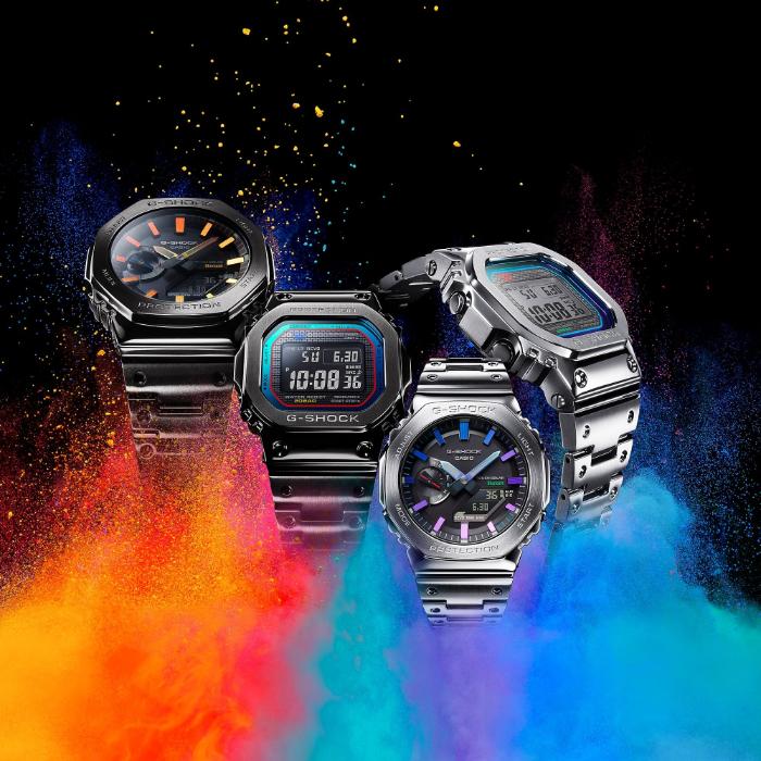 G-SHOCK Gショック フルメタル レインボーカラー スマートフォンリンク