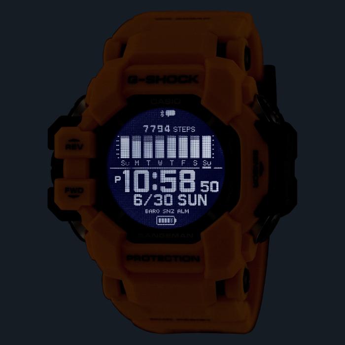 G-SHOCK GPR-H1000-9JR イエロー MASTER OF G GPRH1000-9 | Yellow Rangeman GPS Navigation Watch | Casio G