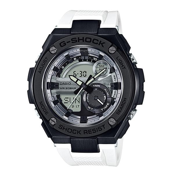 G-SHOCK Gショック G-STEEL Gスチール カシオ CASIO アナデジ 腕時計 ホワイト ブラック GST-210B-7A 逆輸入海外モデル｜inst