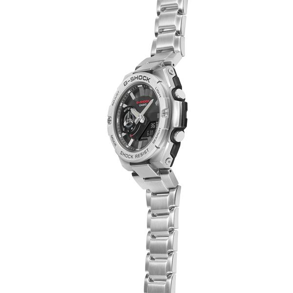 G-SHOCK Gショック Gスチール スマートフォンリンク カシオ CASIO ソーラー アナデジ 腕時計 シルバー ブラック GST-B500D-1A 逆輸入海外モデルの画像