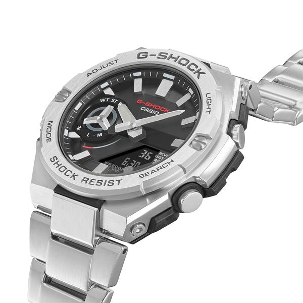 G-SHOCK Gショック Gスチール スマートフォンリンク カシオ CASIO ソーラー アナデジ 腕時計 シルバー ブラック GST-B500D-1A 逆輸入海外モデルの画像