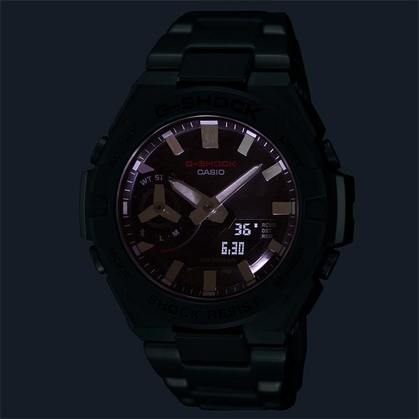 G-SHOCK Gショック Gスチール スマートフォンリンク カシオ CASIO ソーラー アナデジ 腕時計 シルバー ブラック GST-B500D-1A 逆輸入海外モデルの画像