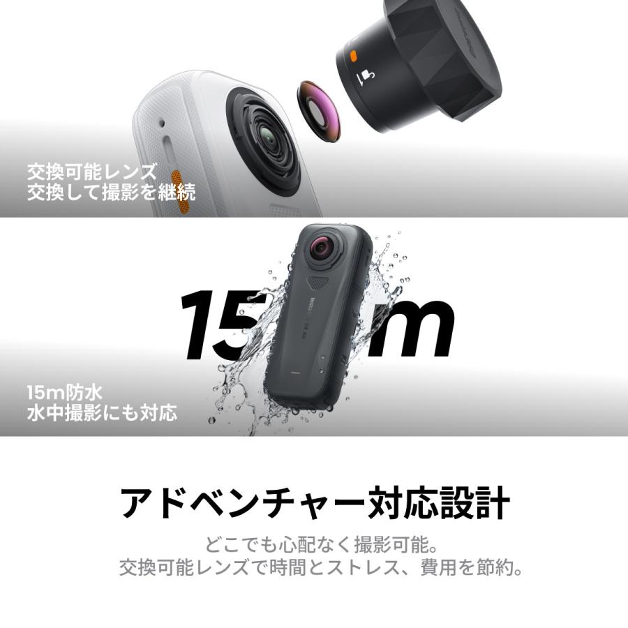 Insta360 X4 Air - アクションカメラ 360度カメラ 全景カメラ 軽量 8K 見えない自撮り棒 撮影後フレーミング ウインドガード内蔵 手ブレ補正 AI搭載アプリ