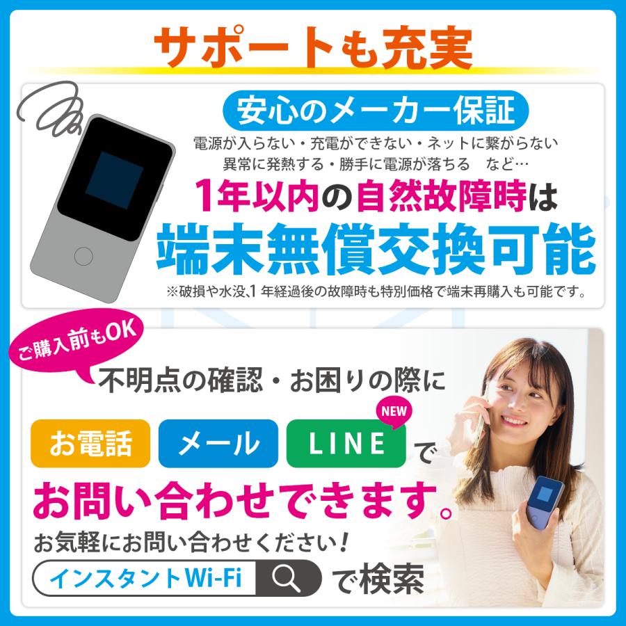 インスタントWi-Fi]T8 5GB 1年間 データ通信 ポケットWiFi モバイル