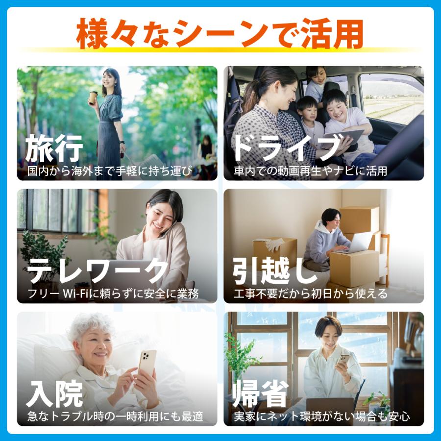 インスタントWi-Fi]TD11 100GB 1年間 データ通信 充電不要 バッテリー