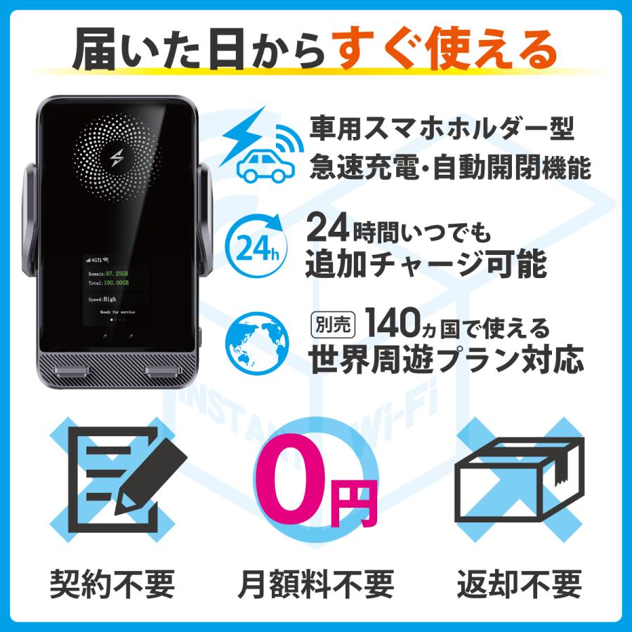 新商品[インスタントWi-Fi]TC10 本体のみ スマホホルダー 急速充電