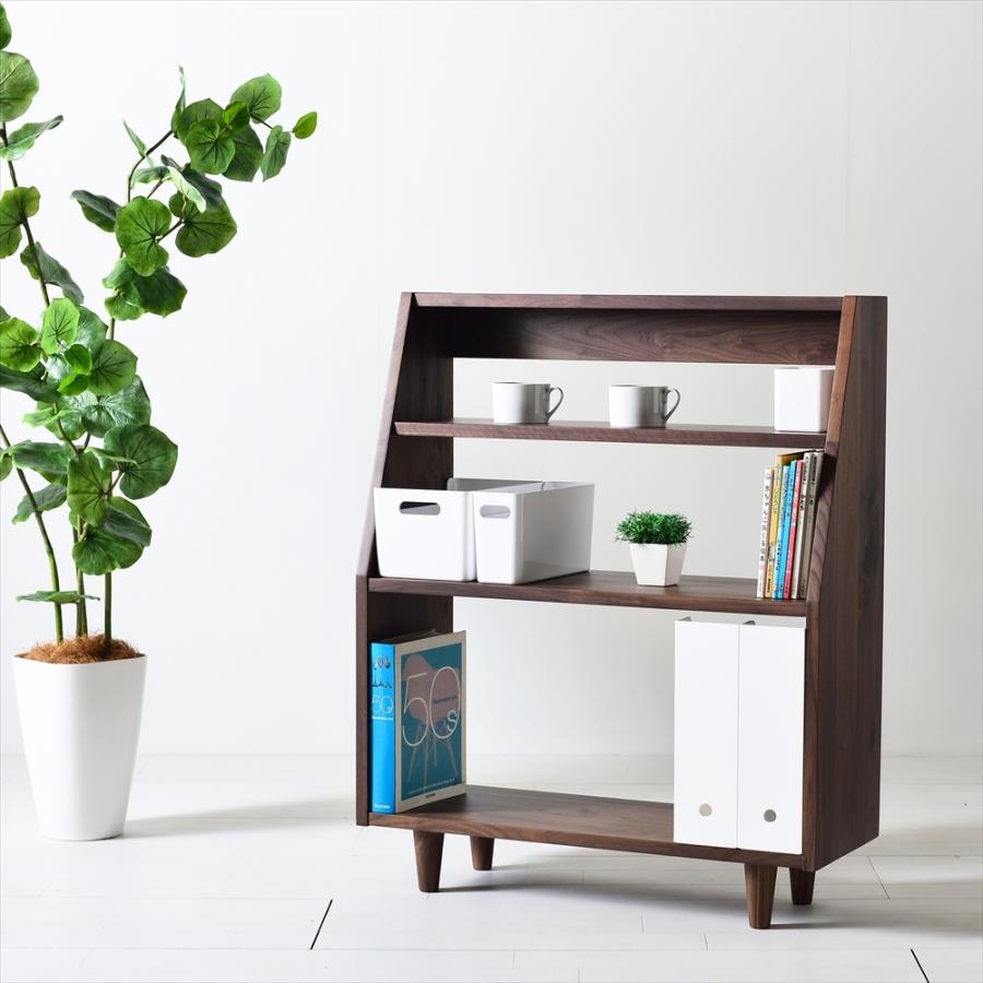 OpenBookShelf ウォールナットのオープンシェルフ 飾り棚 ディスプレイ