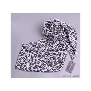 スカーフ レディース ストール シルク100 ヒョウ柄 ホワイト A 白 黒 レオパード アニマル 大判 マフラー Aサイズ 245 135cm 送料無料 11 016 Instylejapanインスタイルジャパン 通販 Yahoo ショッピング