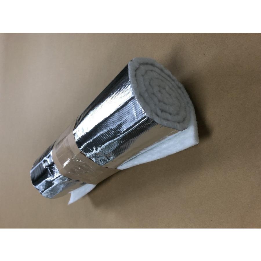 ガラス繊維マット(グラスウール) 20mm(厚)×1000mm(巾)×1000mm(長さ) 片面アルミガラスクロス(ALGC) |  | 01