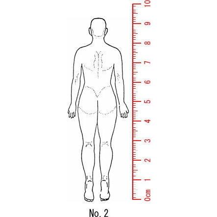 人体図 医療用 カルテ 全身 背面 02 スタンプ ゴム印 既製品 Hito02 印章こだわり屋 通販 Yahoo ショッピング